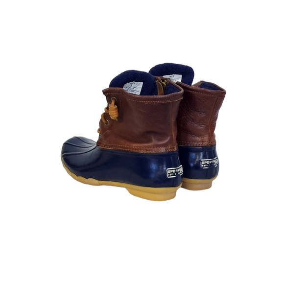 Sperry Top Sider Classic Saltwater Duck boots in Tan, Navy Womens Size 6 - Picture 2 of 10
